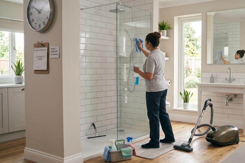 Internal windows cleaned during a home support visit
