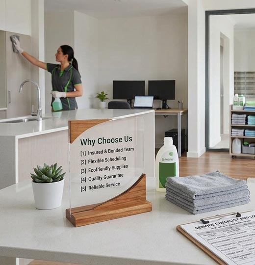 Professional cleaner at work