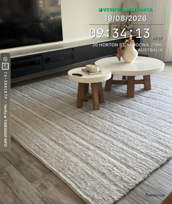 Living area carpet vacuumed during a move-in clean
